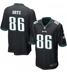 Mens Nike Philadelphia Eagles 86 Zach Ertz Game Black Alternate NFL Jersey