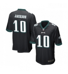 Mens Philadelphia Eagles 10 DeSean Jackson Game Black Alternate Football Jersey