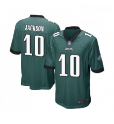 Mens Philadelphia Eagles 10 DeSean Jackson Game Midnight Green Team Color Football Jersey