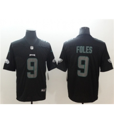 Nike Eagles 9 Nick Foles Black Vapor Impact Limited Jersey