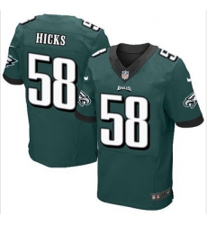 Nike Philadelphia Eagles #58 Jordan Hicks Midnight Green Team Color Mens Stitched NFL New Elite Jersey