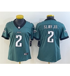 Women Philadelphia Eagles 2 Darius Slay Jr  Green Vapor Untouchable Limited Stitched Football Jersey