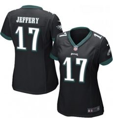 Womens Nike Philadelphia Eagles 17 Alshon Jeffery Game Black Alternate NFL Jersey