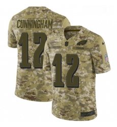 Youth Nike Philadelphia Eagles 12 Randall Cunningham Limited Camo 2018 Salute to Service NFL Jersey