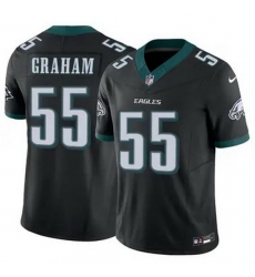 Youth Philadelphia Eagles Brandon Graham #55 Black F U S E Stitched NFL Jersey