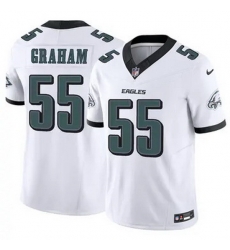 Youth Philadelphia Eagles Brandon Graham #55 White F U S E Stitched NFL Jersey