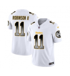 Men Pittsburgh Steelers 11 Allen Robinson II White 2023 F U S E  Smoke Vapor Untouchable Limited Stitched Jersey