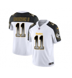 Men Pittsburgh Steelers 11 Allen Robinson II White Black 2023 F U S E  Smoke Vapor Untouchable Limited Stitched Jersey