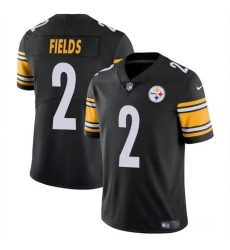 Men Pittsburgh Steelers 2 Justin Fields Black Vapor Untouchable Limited Stitched Jersey