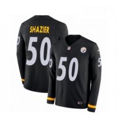 Mens Nike Pittsburgh Steelers 50 Ryan Shazier Limited Black Therma Long Sleeve NFL Jersey