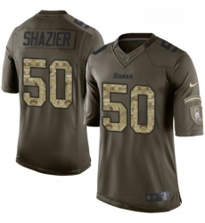 Mens Nike Pittsburgh Steelers 50 Ryan Shazier Limited Green Salute to Service NFL Jersey