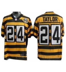 Nike Pittsburgh Steelers 24 Ike Taylor Yellow Black Elite 80th Throwback NFL Jersey