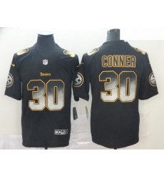 Steelers 30 James Conner Black Arch Smoke Vapor Untouchable Limited Jersey