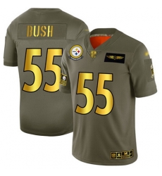 Steelers 55 Devin Bush Camo Gold Men Stitched Football Limited 2019 Salute To Service Jersey