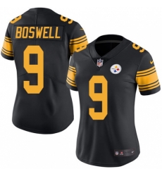 Women's Nike Pittsburgh Steelers #9 Chris Boswell Limited Black Rush Vapor Untouchable NFL Jersey