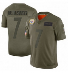 Womens Pittsburgh Steelers 7 Ben Roethlisberger Limited Camo 2019 Salute to Service Football Jersey