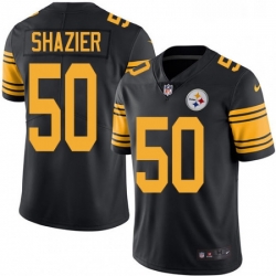 Youth Nike Pittsburgh Steelers 50 Ryan Shazier Elite Black Rush Vapor Untouchable NFL Jersey