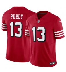 Men San Francisco 49ers 13 Brock Purdy New Red 2023 F U S E Stitched Football Jersey