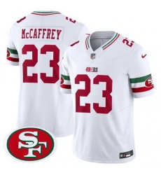 Men San Francisco 49ers 23 Christian McCaffrey White F U S E  Mexico Vapor Limited Stitched Football Jersey