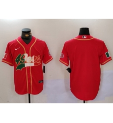 Men San Francisco 49ers Red With Patch Cool Base Stitched Baseball Jersey