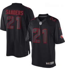 Mens Nike San Francisco 49ers 21 Deion Sanders Limited Black Impact NFL Jersey