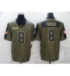 Men's Nike San Francisco 49ers Steve Young #8 2021 Salute To Service Limited Jersey