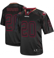 Nike 49ers #20 Jimmie Ward Lights Out Black Mens Stitched NFL Elite Jersey