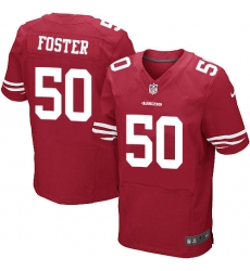 Nike 49ers #50 Reuben Foster Red Team Color Mens Stitched NFL Elite Jersey