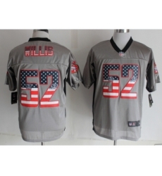 Nike San Francisco 49ers 52 Patrick Willis Grey Elite USA Flag Fashion Shadow NFL Jersey