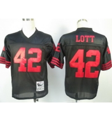 San Francisco 49ers 42 Lott Throwback Black Jerseys (1)