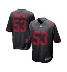 nike nfl jerseys san francisco 49ers 53 bowman black[nike limited]