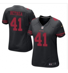 Women NEW San Francisco 49ers #41 Antoine Bethea Black Alternate Stitched NFL Elite Jersey