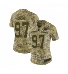 Womens San Francisco 49ers 97 Nick Bosa Limited Camo 2018 Salute to Service Football Jersey