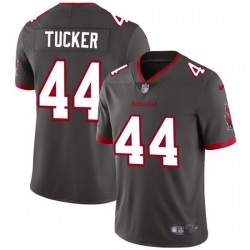 Men Tampa Bay Buccaneers 44 Sean Tucker Grey Vapor Limited Stitched Jersey