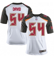 Mens Nike Tampa Bay Buccaneers 54 Lavonte David Elite White NFL Jersey