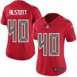 Nike Buccaneers #40 Mike Alstott Red Womens Stitched NFL Limited Rush Jersey