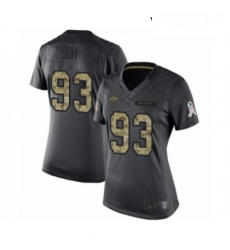 Womens Tampa Bay Buccaneers 93 Ndamukong Suh Limited Black 2016 Salute to Service Football Jersey