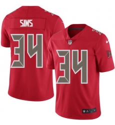 Nike Buccaneers #34 Charles Sims Red Youth Stitched NFL Limited Rush Jersey