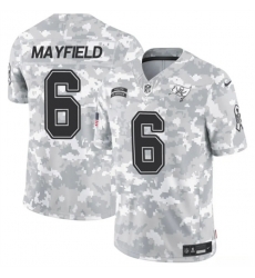 Youth Tampa Bay Buccaneers 6 Baker Mayfield 2024 F U S E Arctic Camo Salute To Service Limited Stitched Football Jersey