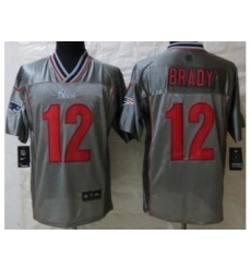 Nike New England Patriots 12 Tom Brady Grey Vapor Elite NFL Jersey