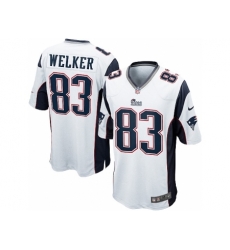 Nike New England Patriots 83 Wes Welker White Game NFL Jersey