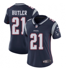 Nike Patriots #21 Malcolm Butler Navy Blue Team Color Womens Stitched NFL Vapor Untouchable Limited Jersey