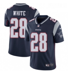 Youth Nike New England Patriots 28 James White Navy Blue Team Color Vapor Untouchable Limited Player NFL Jersey