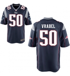 Youth Nike Patroits #50 Mike Vrabel Navy Game Home NFL Jersey