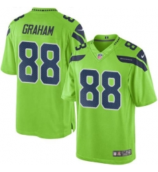 Nike Seahawks #88 Jimmy Graham Green Mens Stitched NFL Limited Rush Jersey