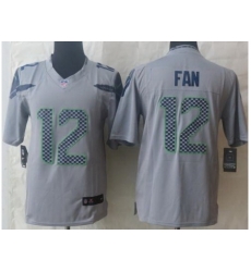 Nike Seattle Seahawks 12 Fan Grey LIMITED NFL Jersey