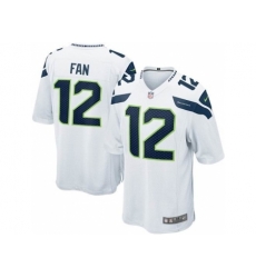 Nike Seattle Seahawks 12 Fan White Game NFL Jersey