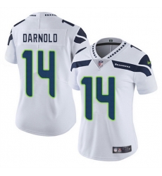 Women Seattle Seahawks 14 Sam Darnold White Vapor Limited Stitched Football Jersey