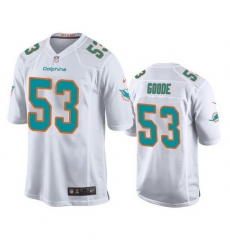 Men Miami Dolphins 53 Cameron Goode White Stitched Football Jersey