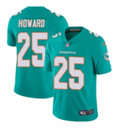 Nike Dolphins #25 Xavien Howard Aqua Green Team Color Mens Stitched NFL Vapor Untouchable Limited Jersey